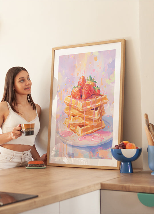 Strawberry on Waffles Plakat