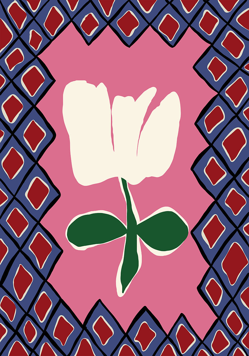 Petal plaid playtime I Plakat