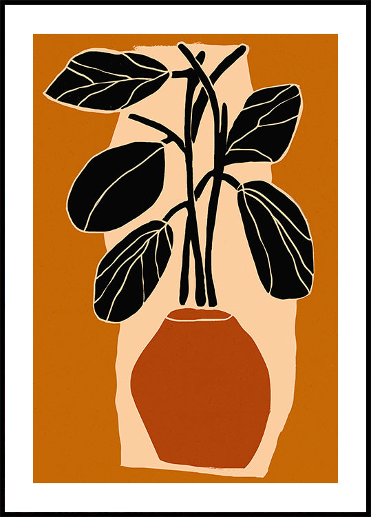 Bold Leaf Silhouette Plakat