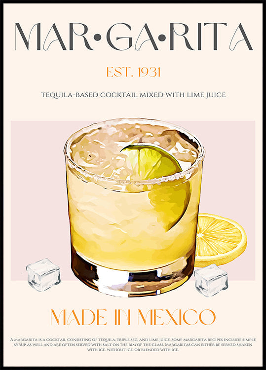 Margarita Print Cocktail Plakat