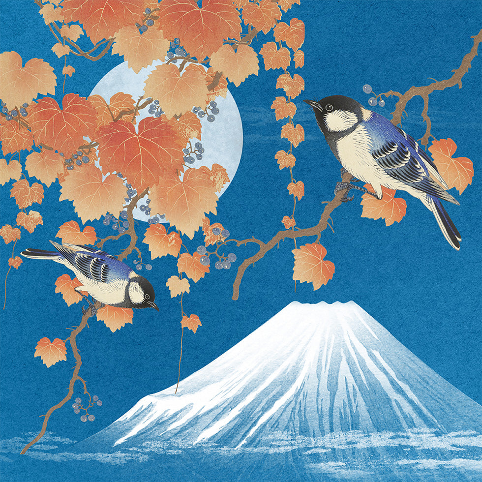 Birds & Mount Fuji Plakat
