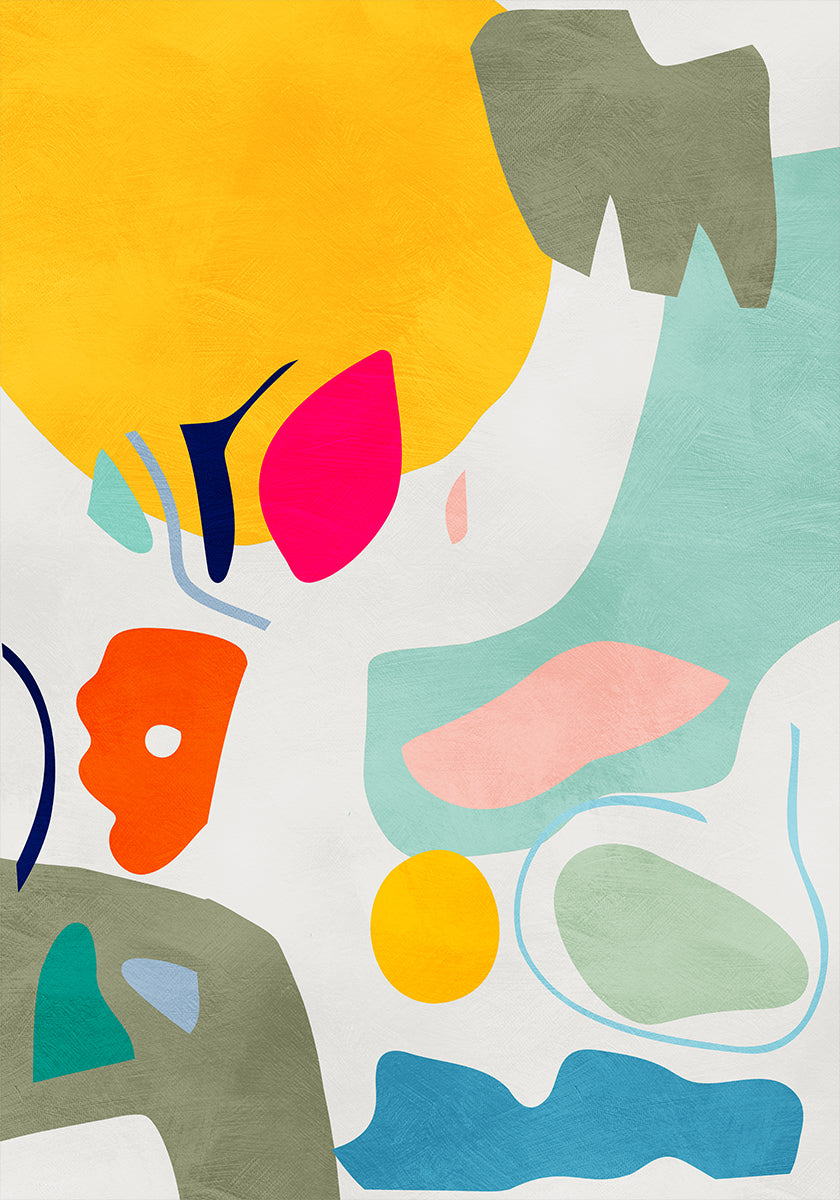 Landscape inspired cut out Plakat