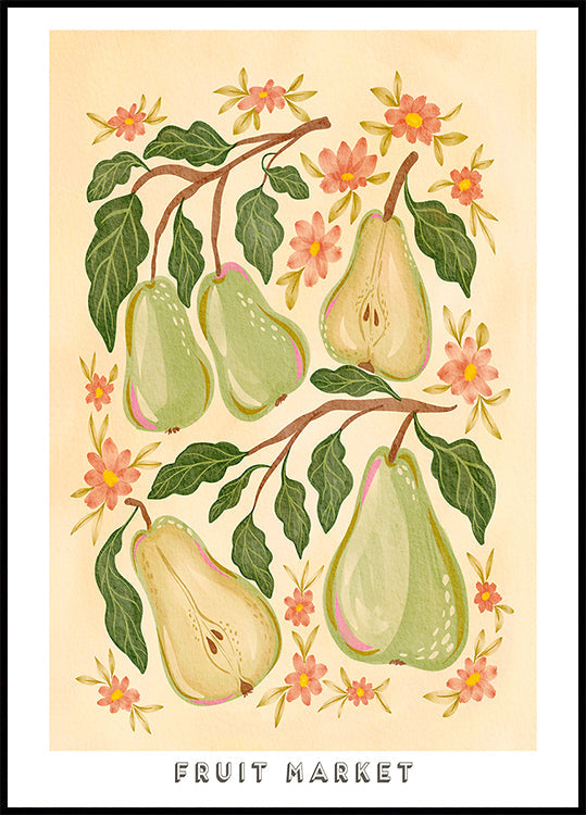 Pears and Petals Plakat