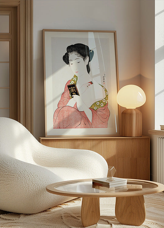 Japanese Woman Applying Powder (1918) Plakat