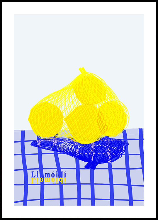 Lemons in bag Plakat