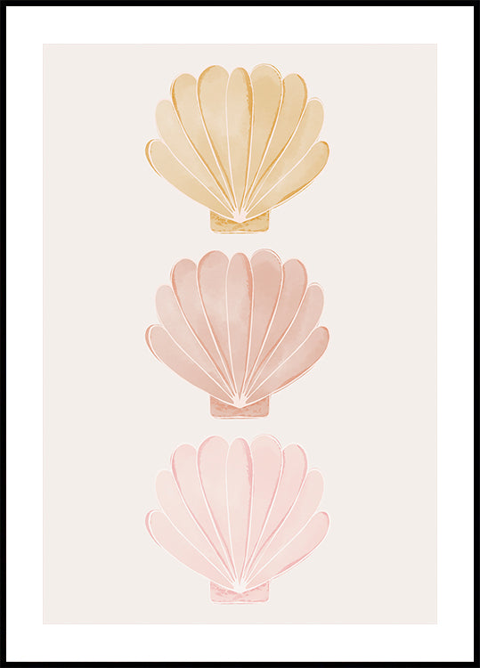 Pastel Seashells Plakat