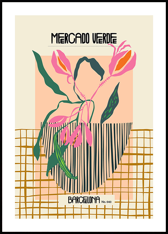Mercado verde Barcelona Plakat