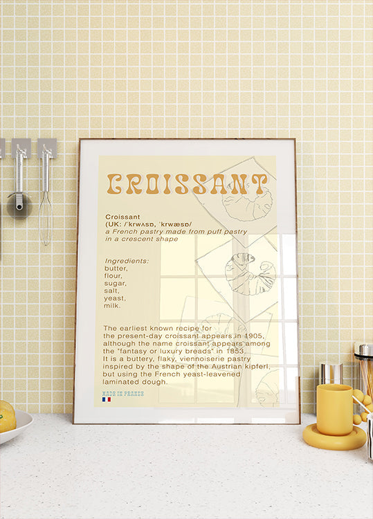 Croissant Coffee Plakat