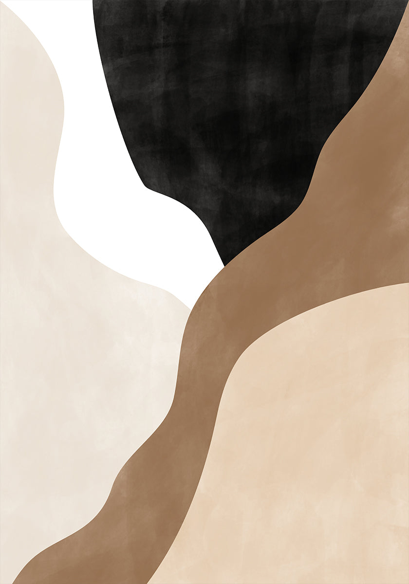 Abstract Beige and Brown Art Plakat