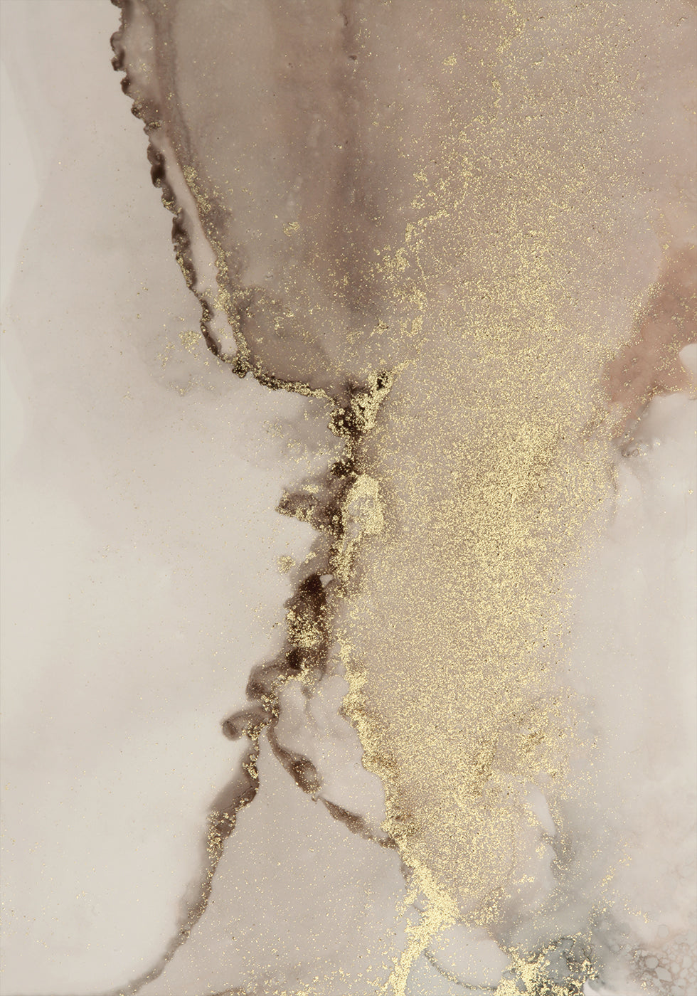 Abstract Gold Flow Plakat