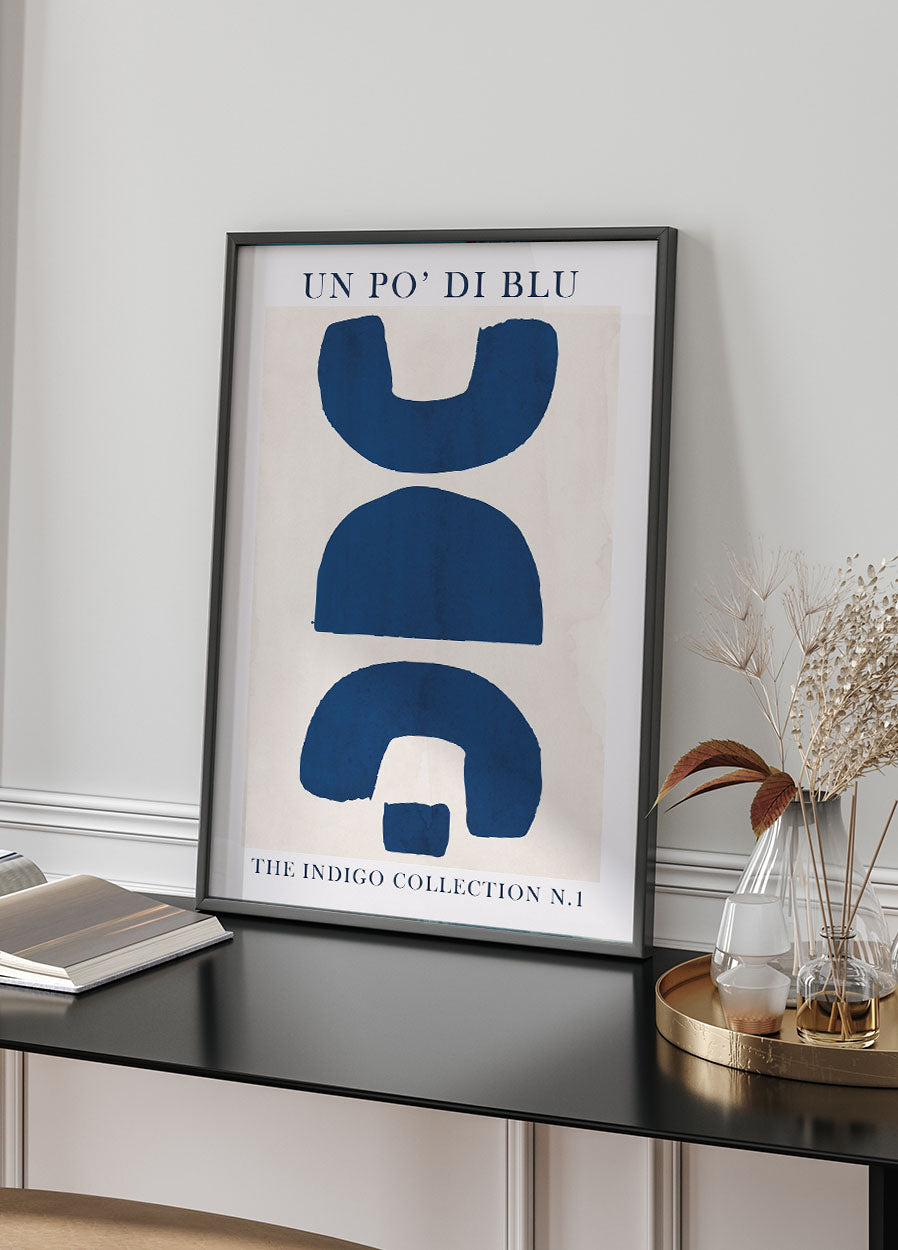 Blue Shapes Art Plakat