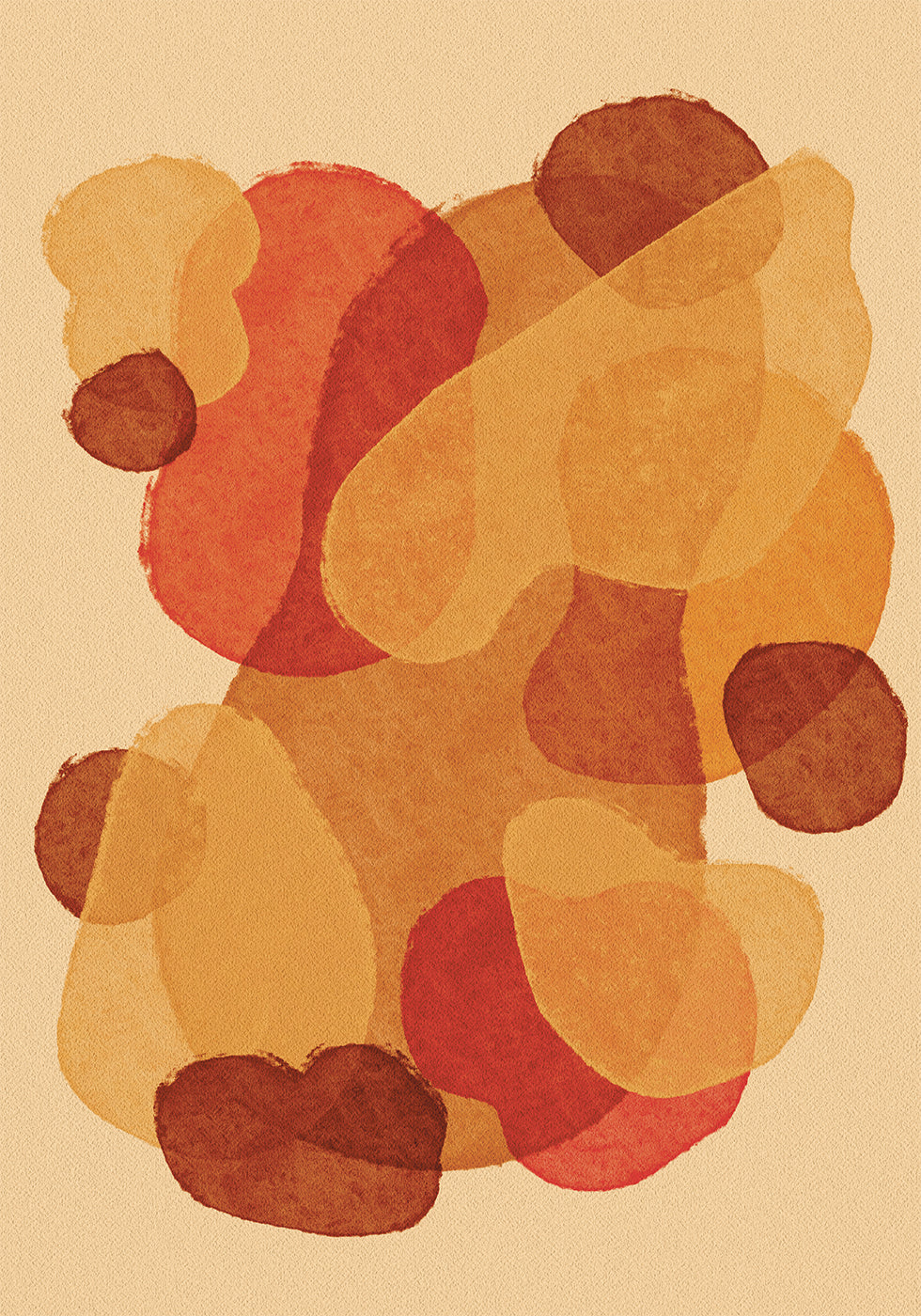 Warm Abstract Shapes Plakat