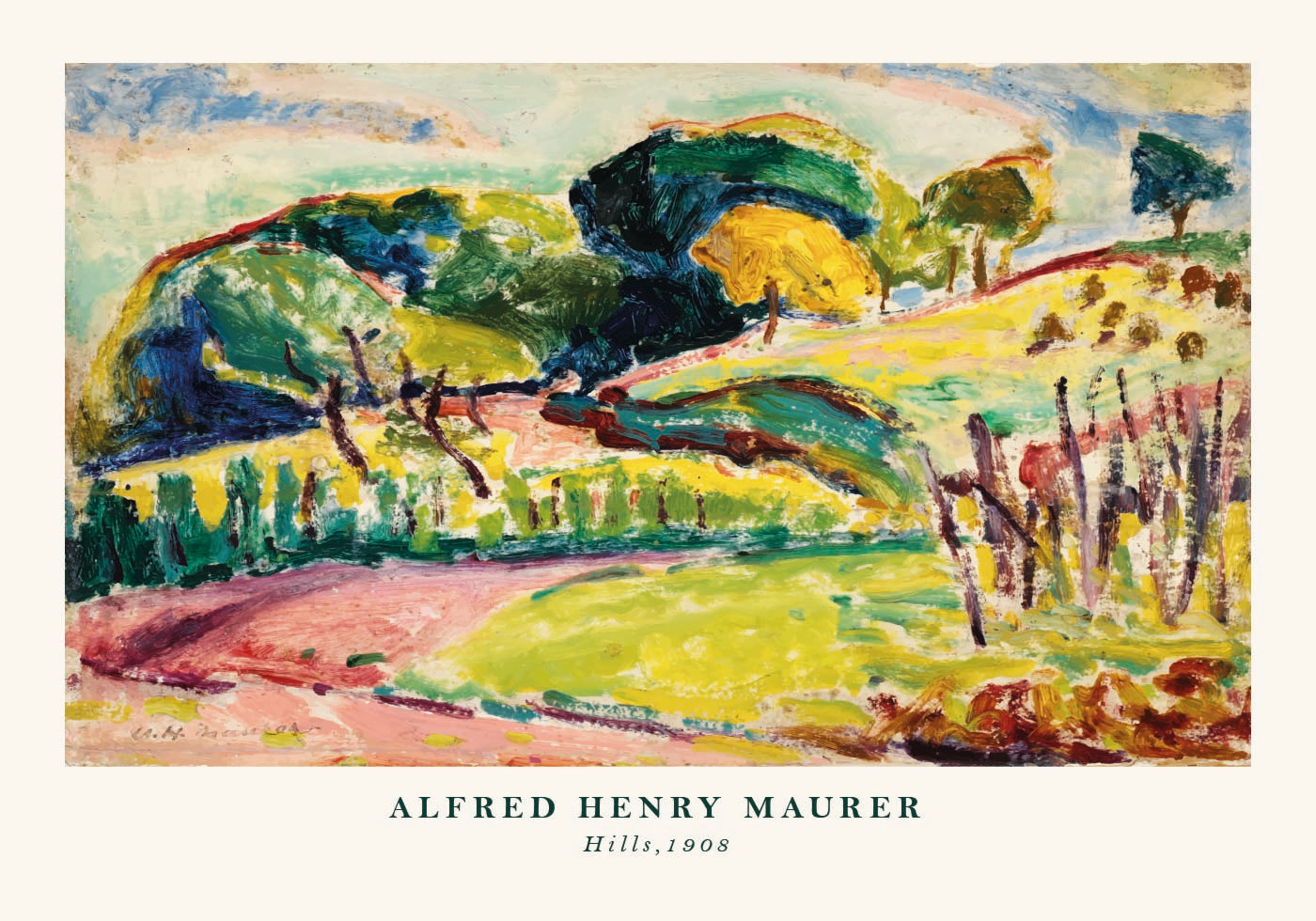 Hills Expressionist Alfred Henry Maurer 1908 Landscape Plakat