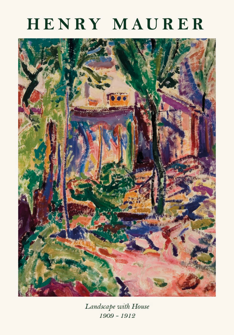 Henry Maurer, Landscape with House Plakat