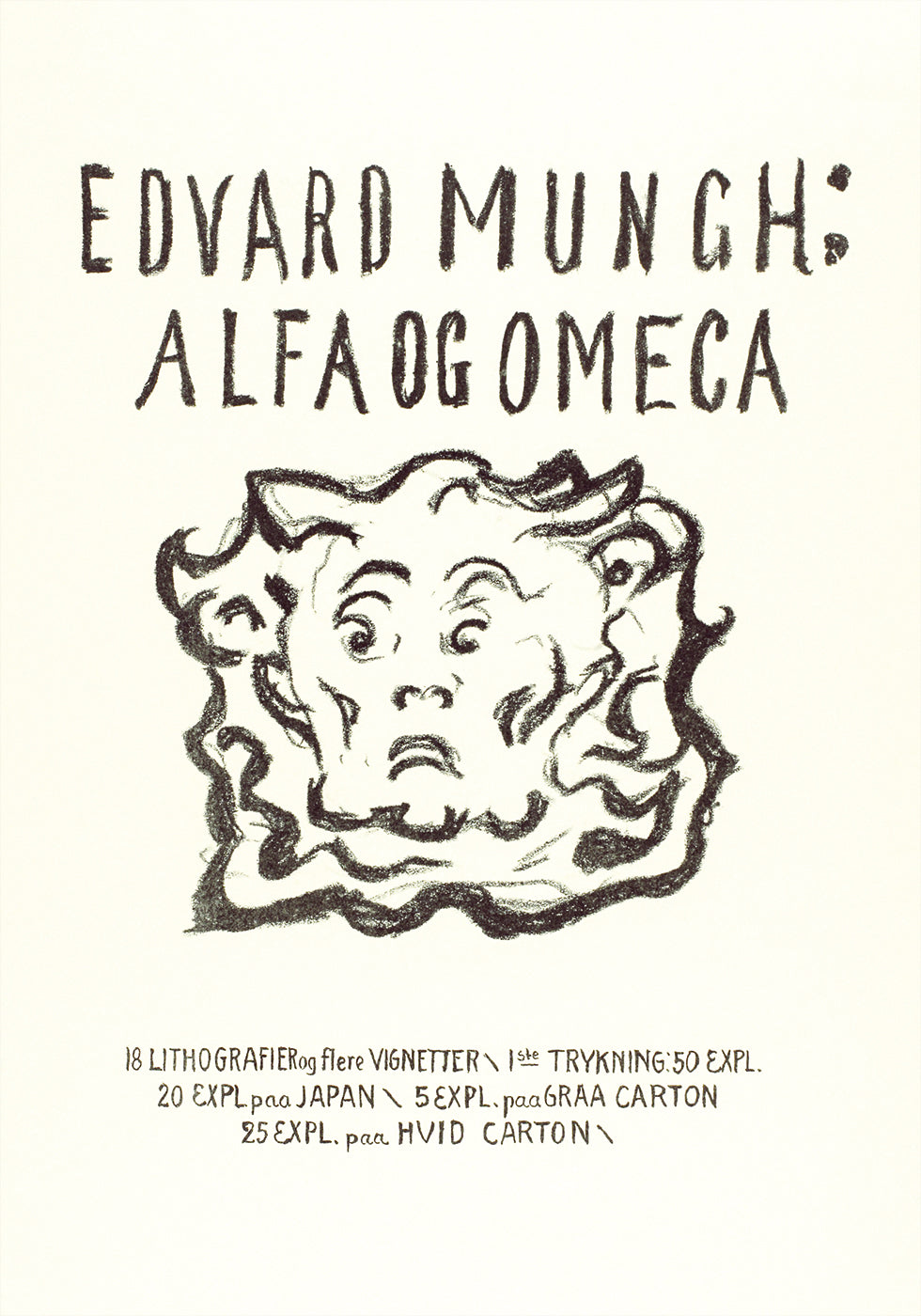 Edvard Munch: Alpha and Omega lithograph Plakat