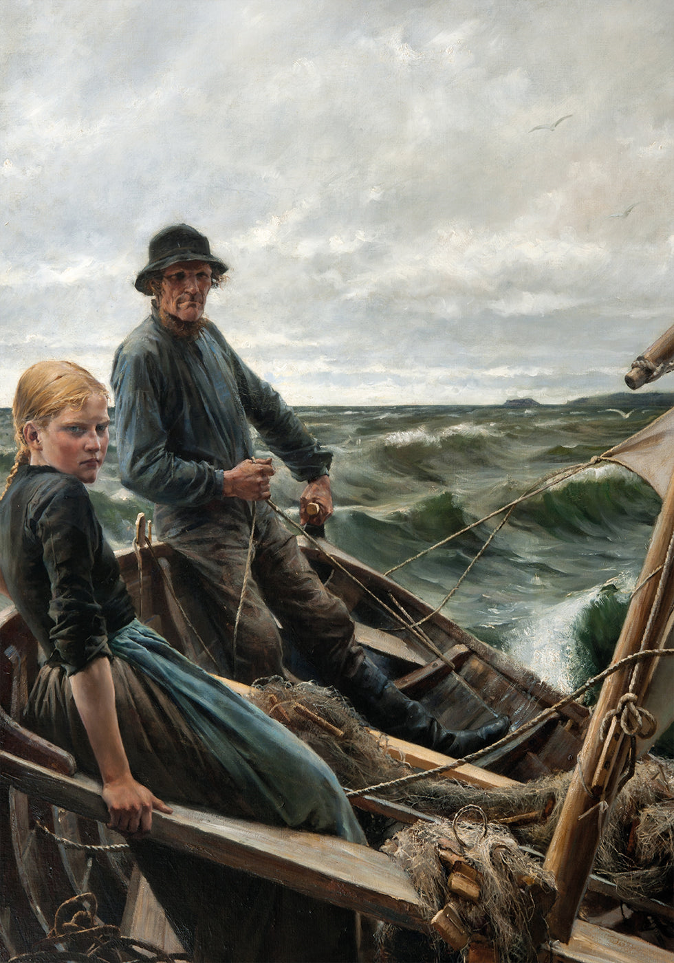 At Sea By Albert Edelfelt Plakat