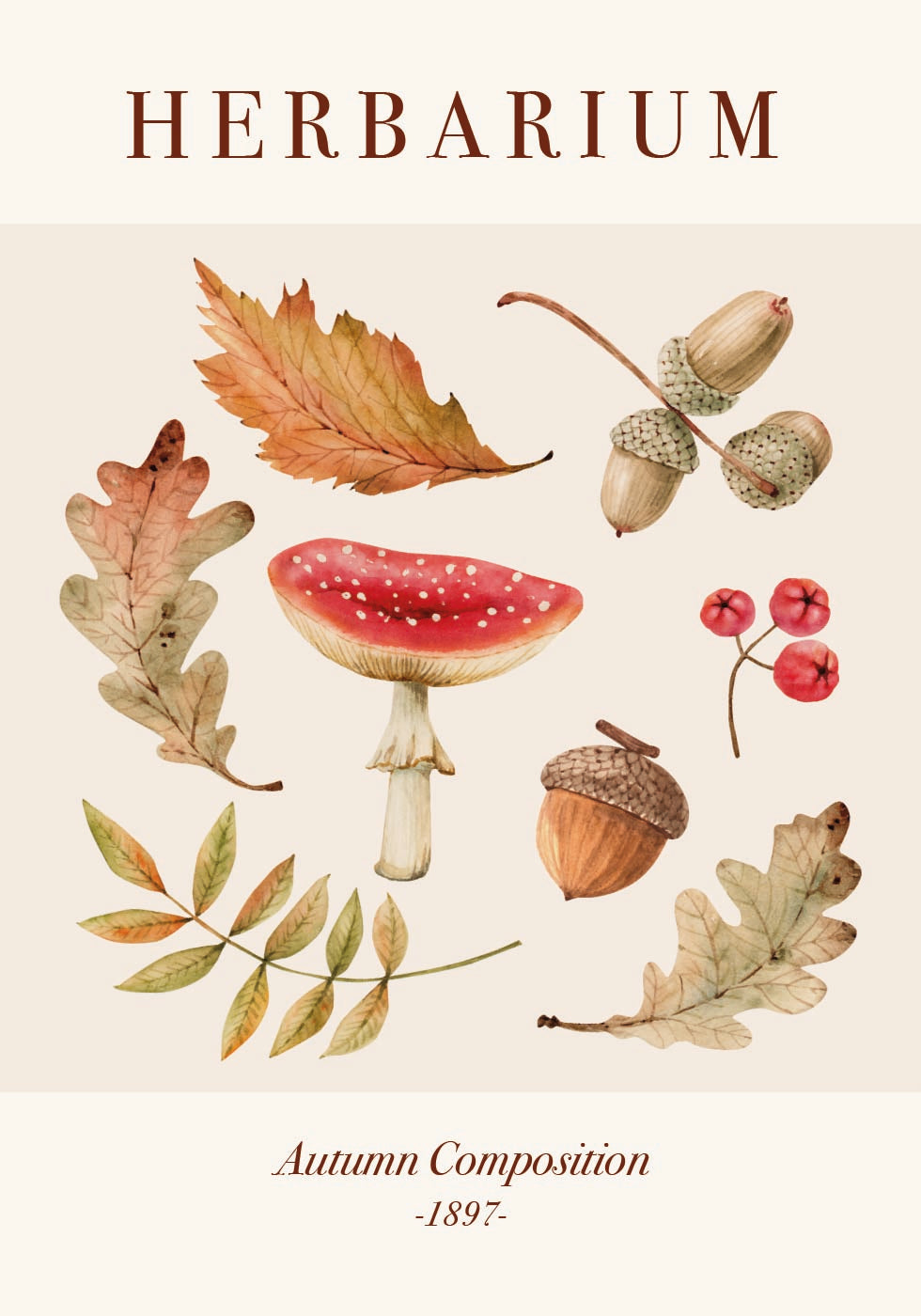 Autumn Herbarium Plakat