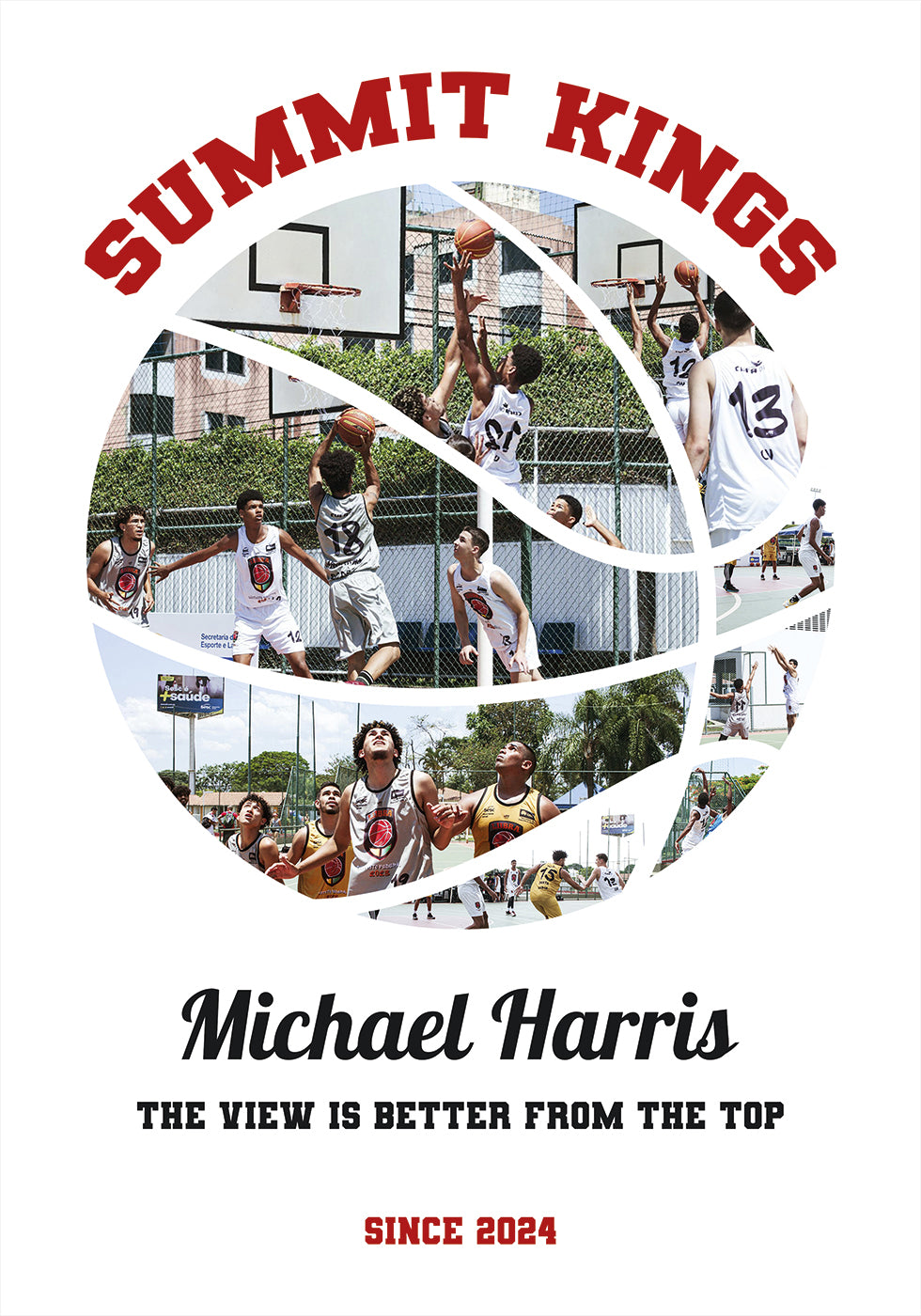 Basketball Photo Collage Personal 2 Plakat