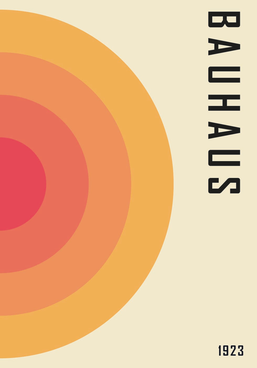 Bauhaus 1923, Geometric Abstract Plakat