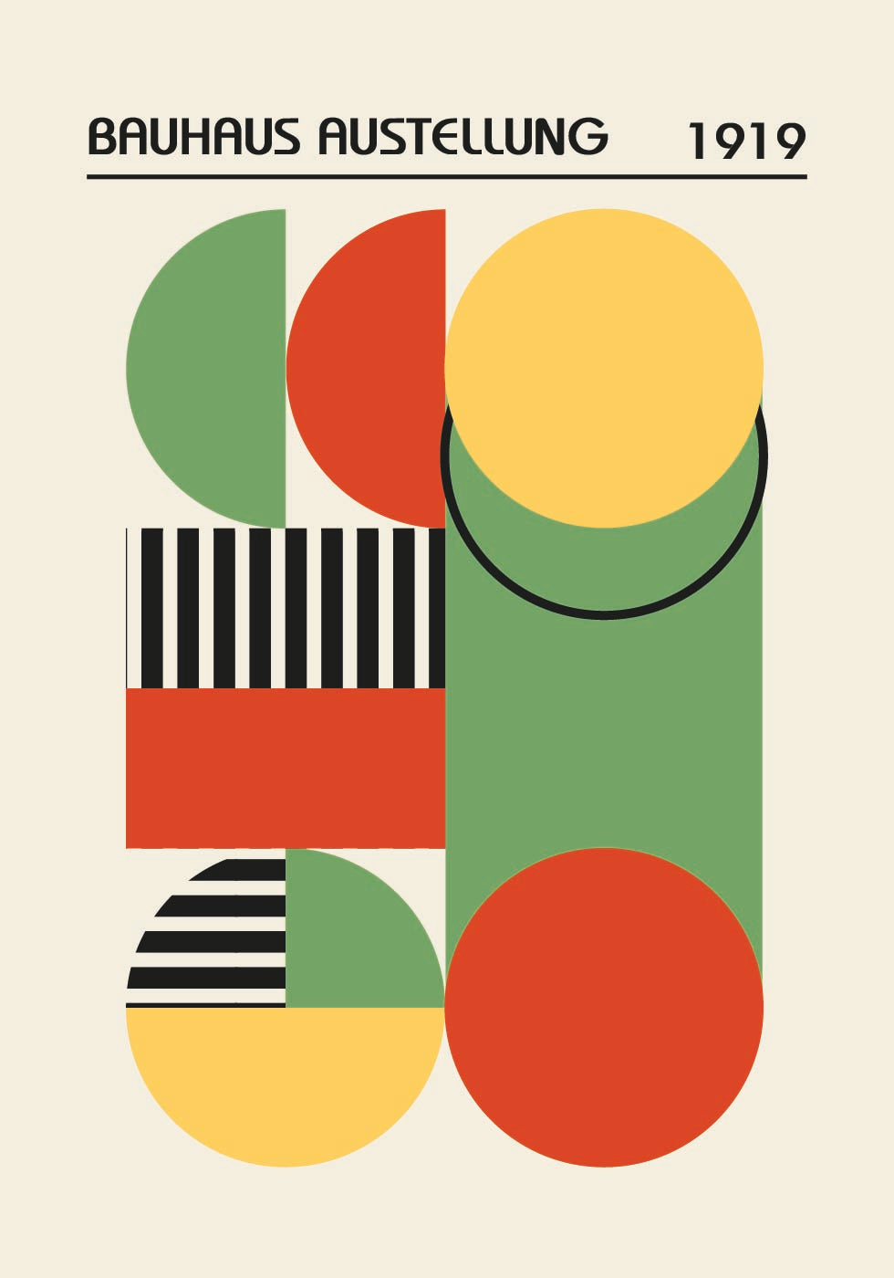 Bauhaus Austellung 1919, Geometric Abstract Plakat