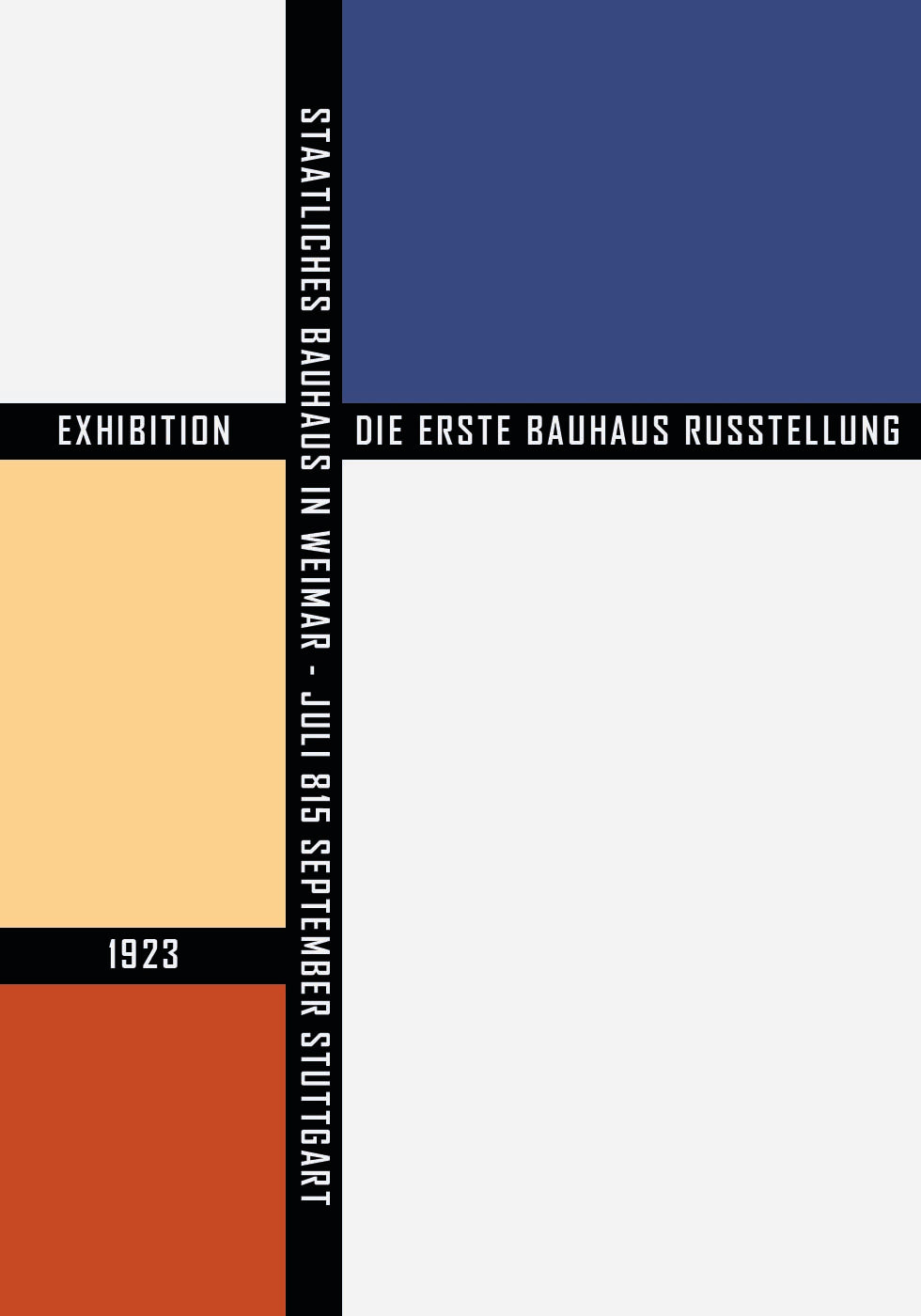 Bauhaus Color Blocks 1923, Geometric Grid Plakat