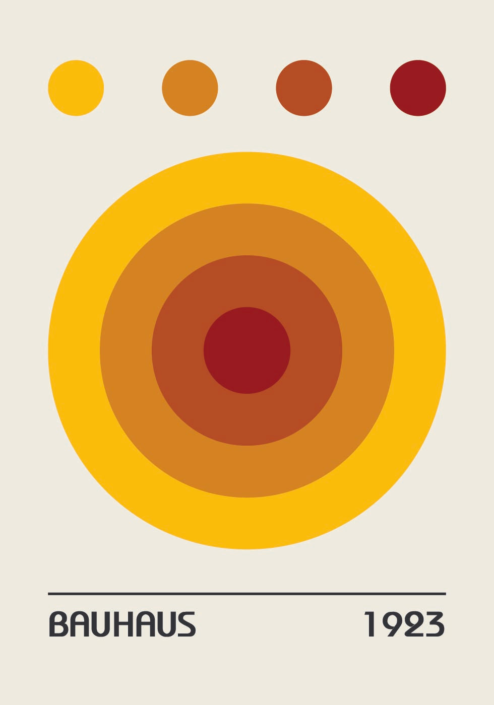 Bauhaus Colors Orange Plakat