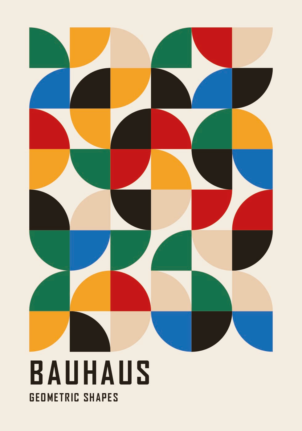 Bauhaus Geometric Shapes No.3 Plakat
