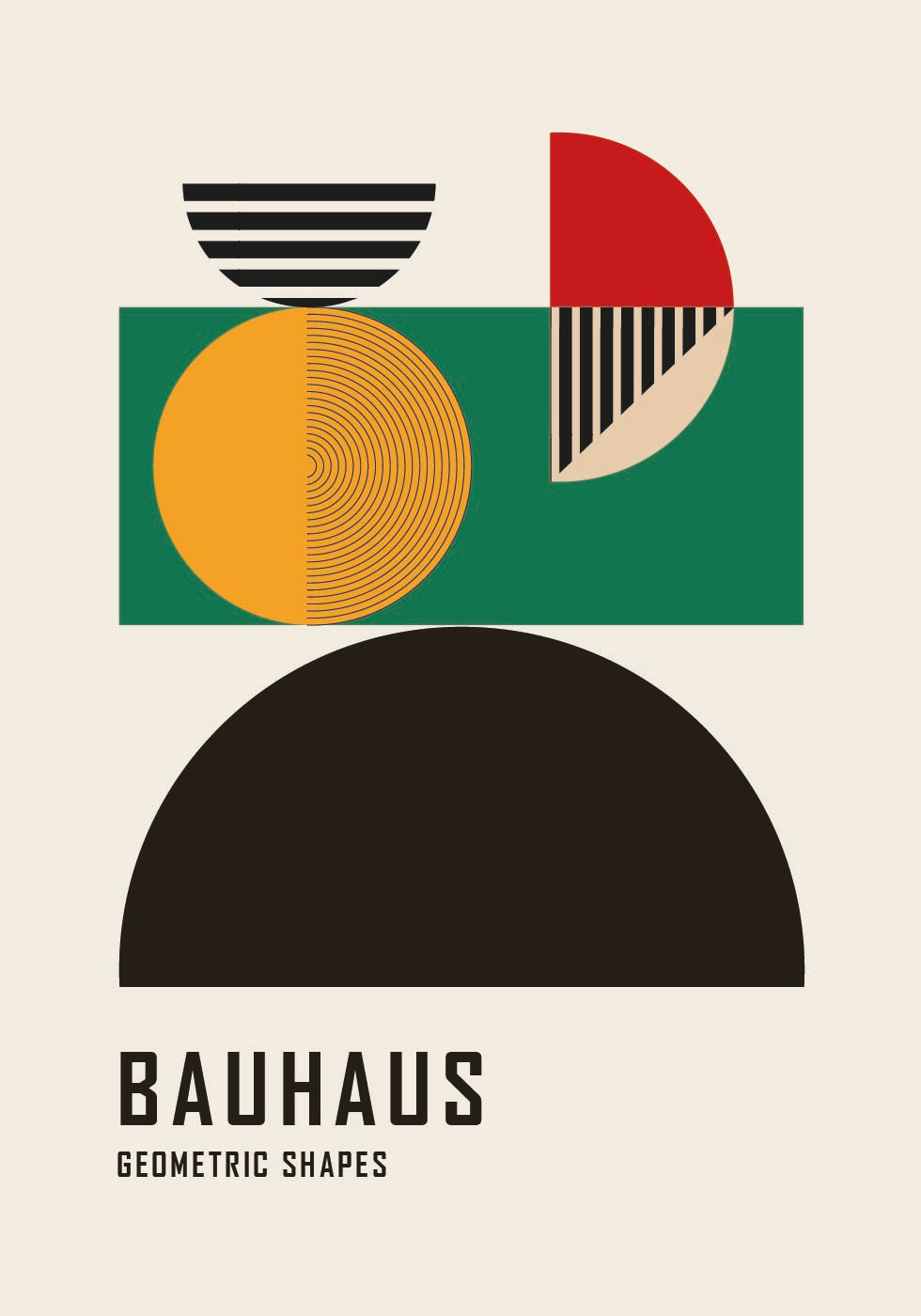 Bauhaus Geometric Shapes №4 Plakat