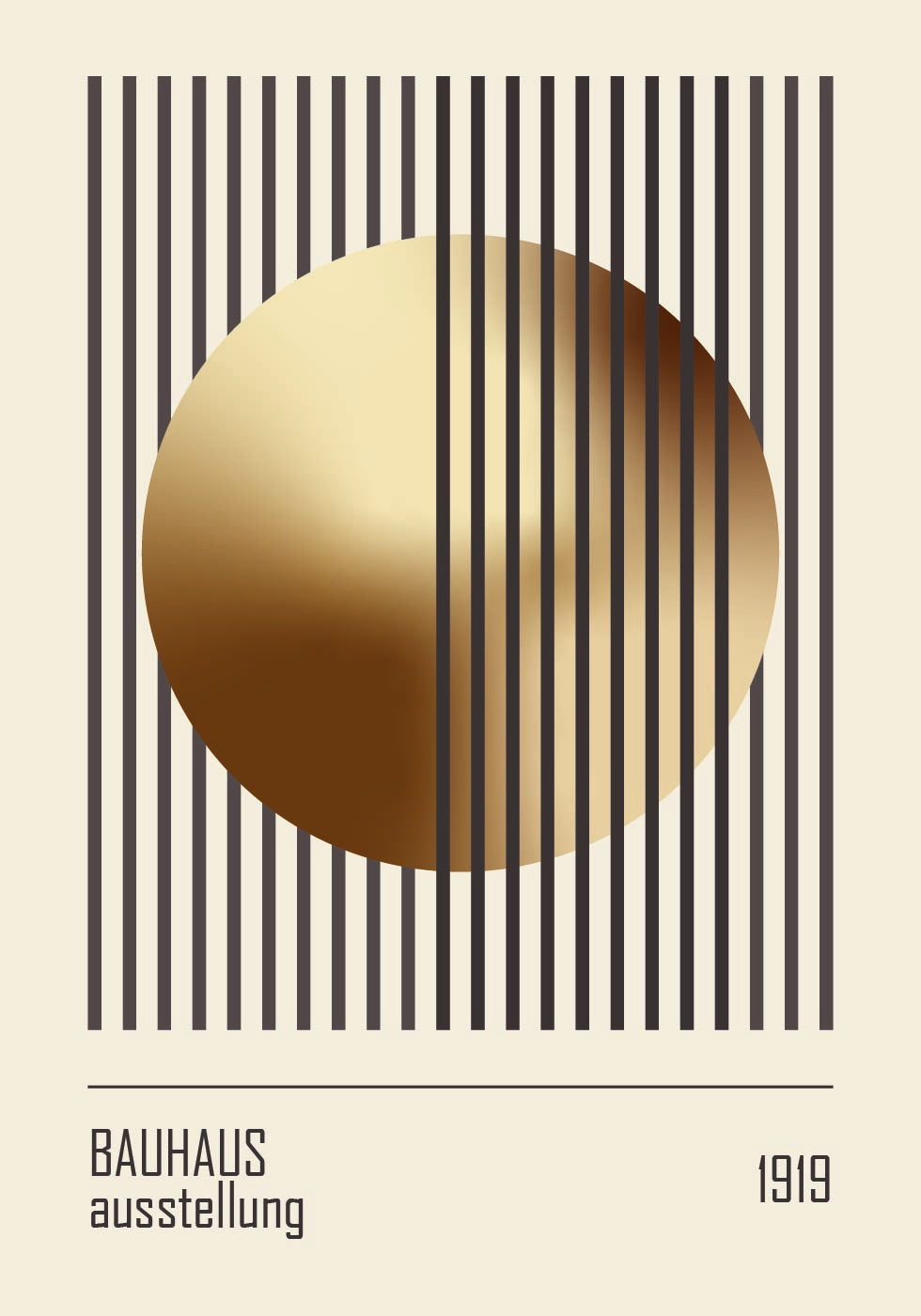 Bauhaus Golden Gradient Plakat