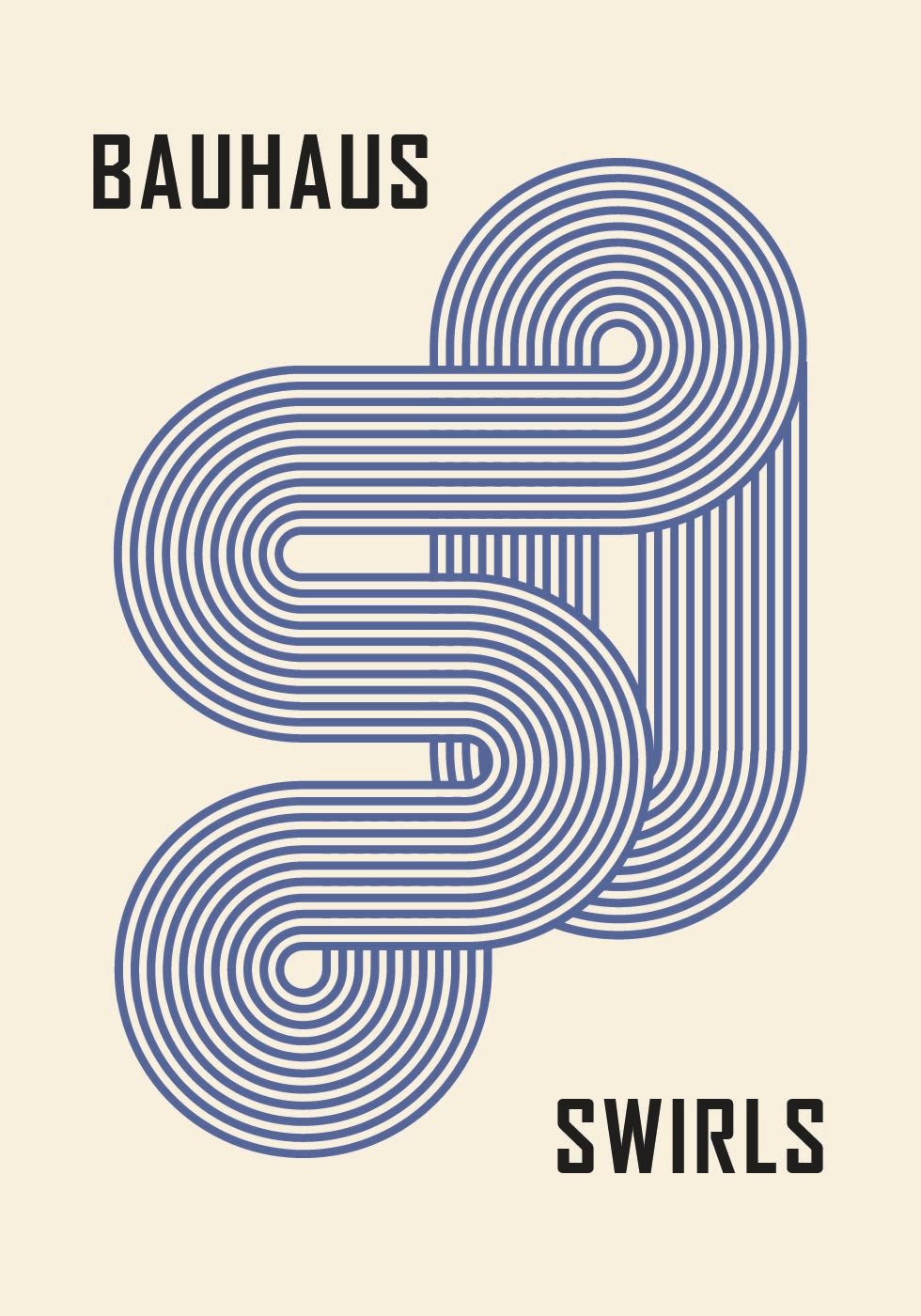 Bauhaus Swirls Plakat