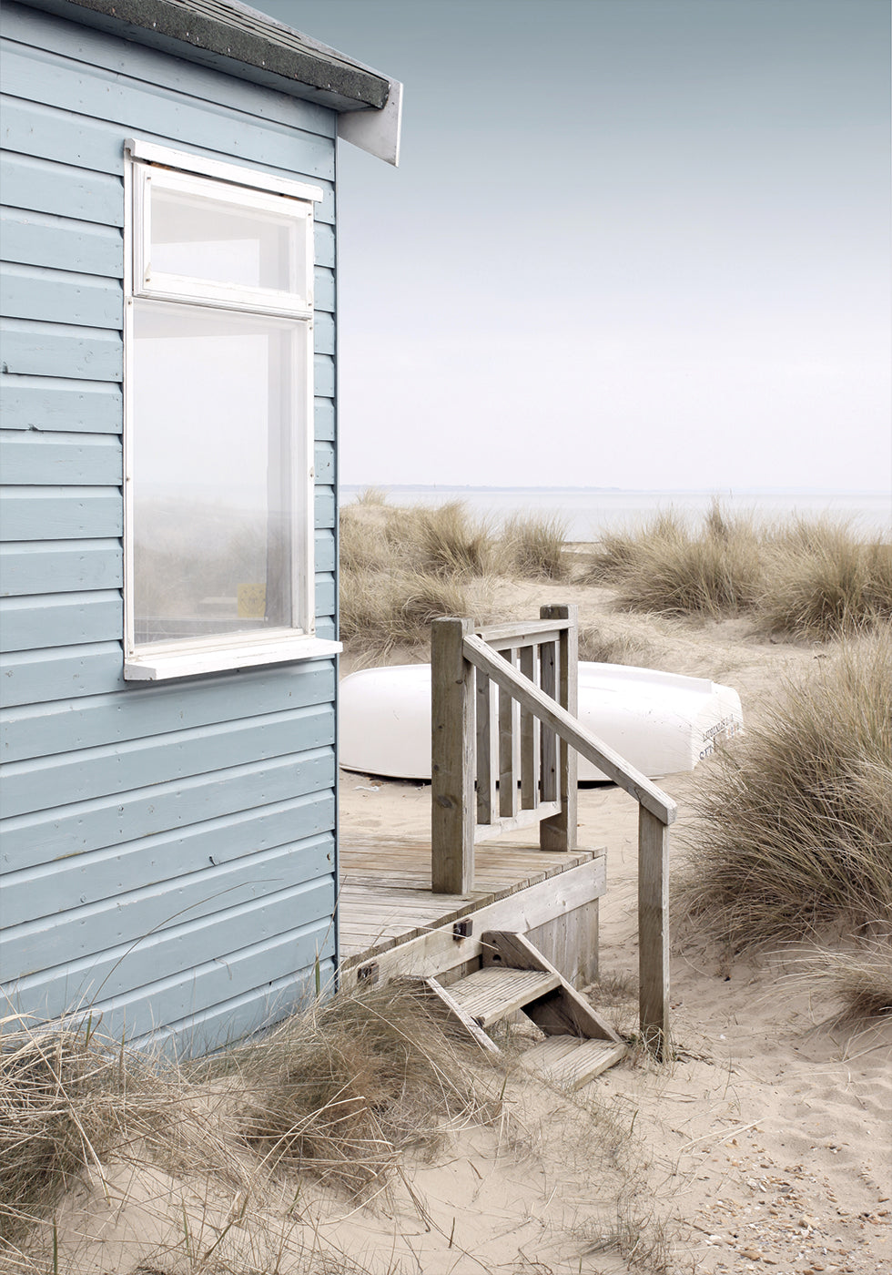 Beach Hut and Boat Plakat