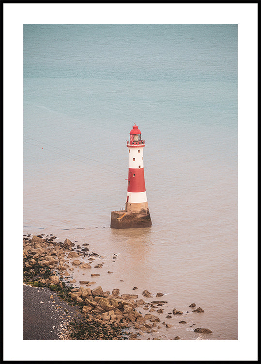 Beachy head lighthouse in England - summer nostalgic travel photography Plakat