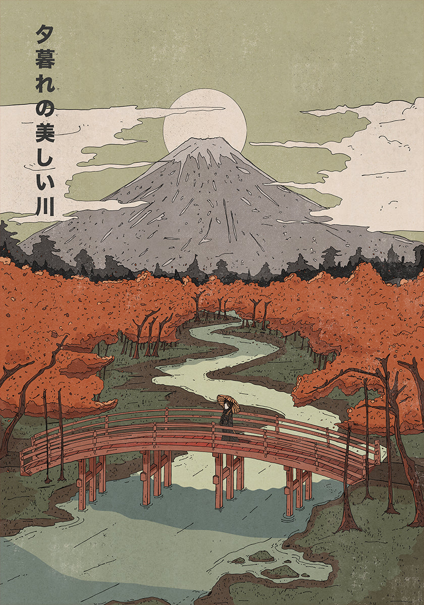 Beautiful River At Dusk Plakat