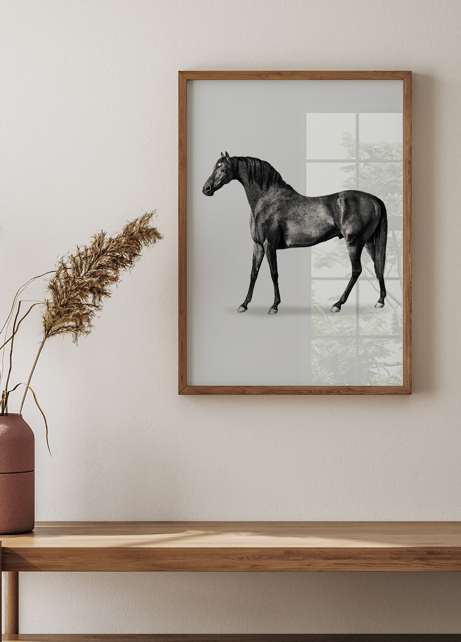 Black Horse Port. Drawing Plakat