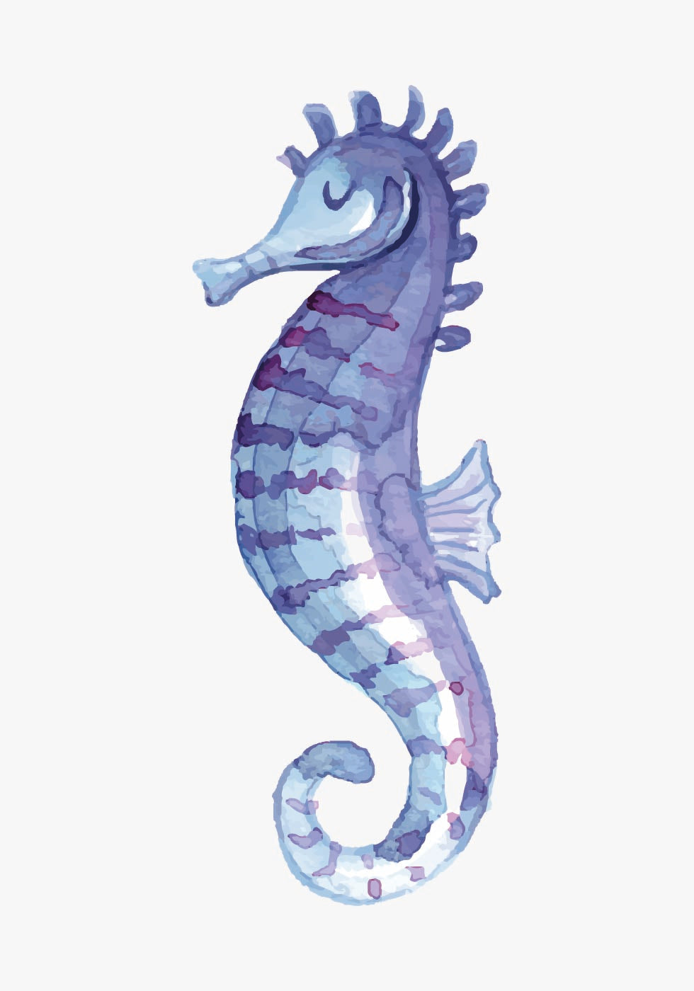 Blue Seahorse Plakat