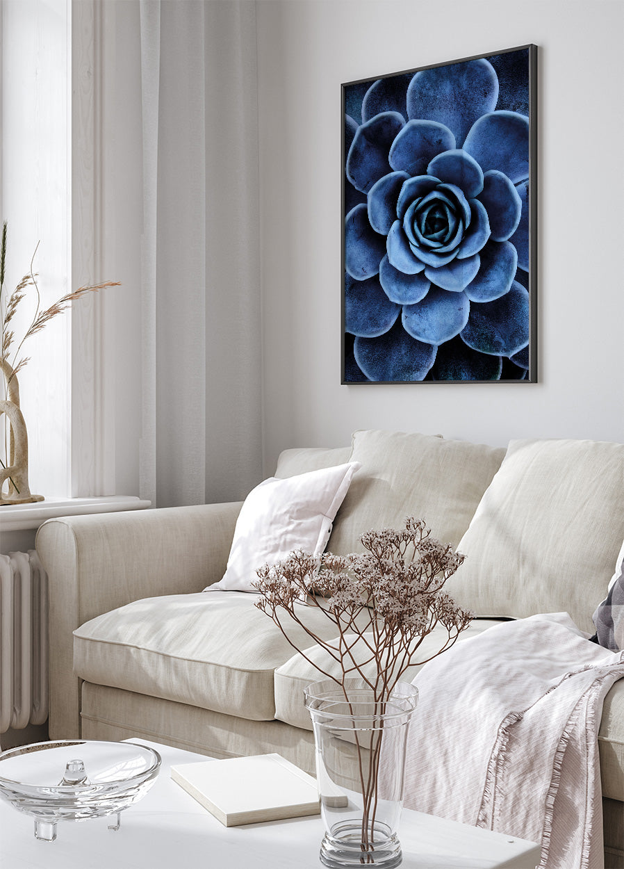 Blue Succulent Plakat