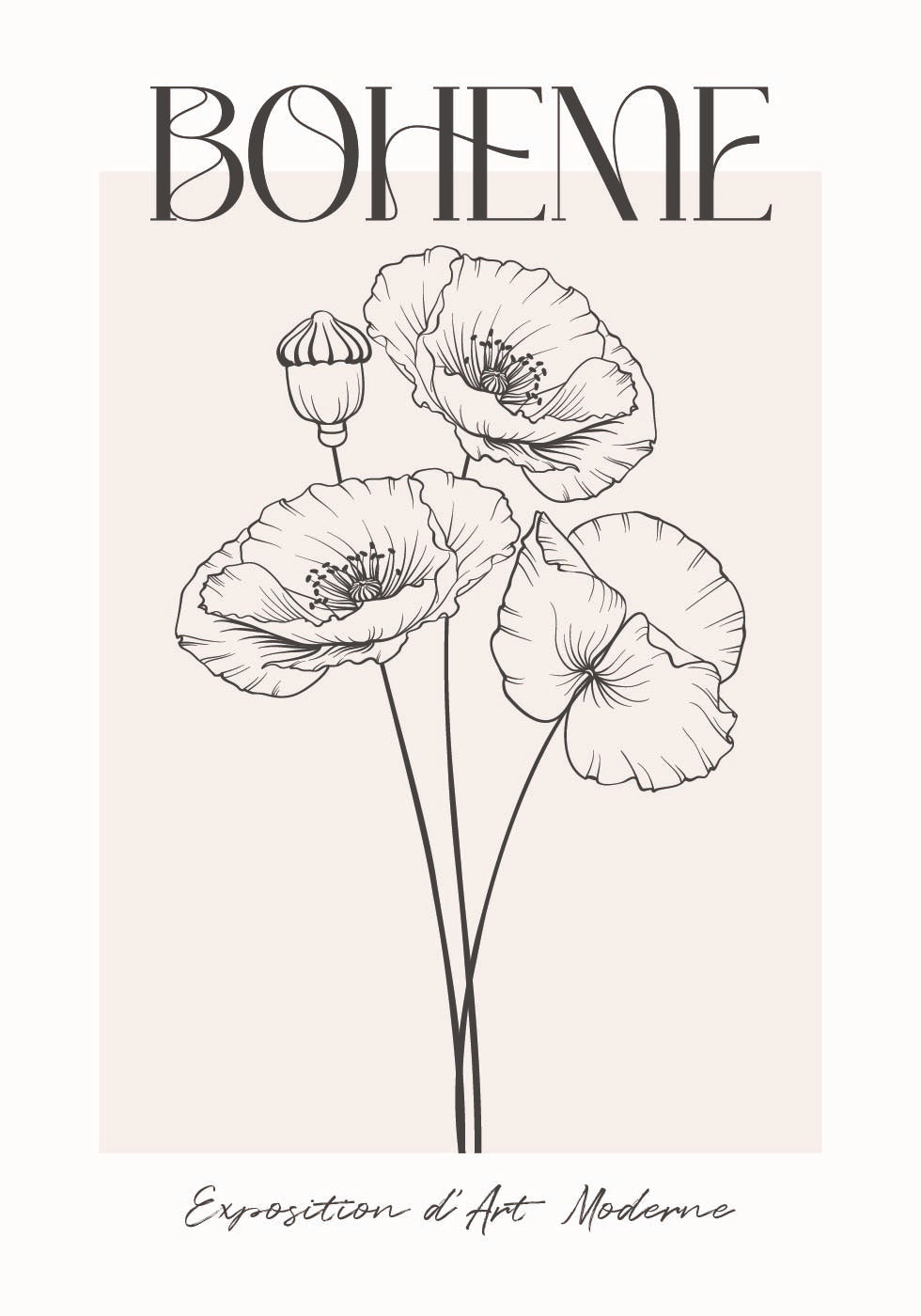 Boheme Poppies Art Plakat