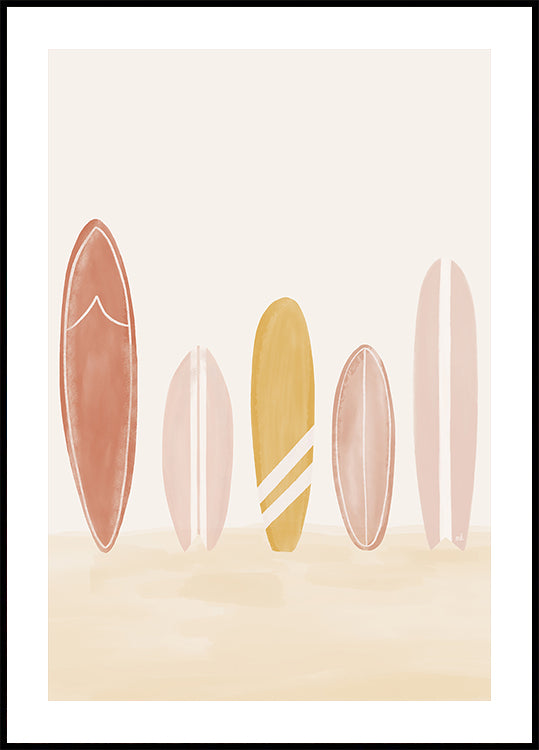 Boho Surfboards Plakat