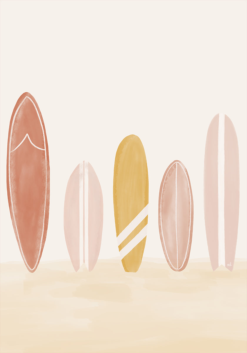 Boho Surfboards Plakat