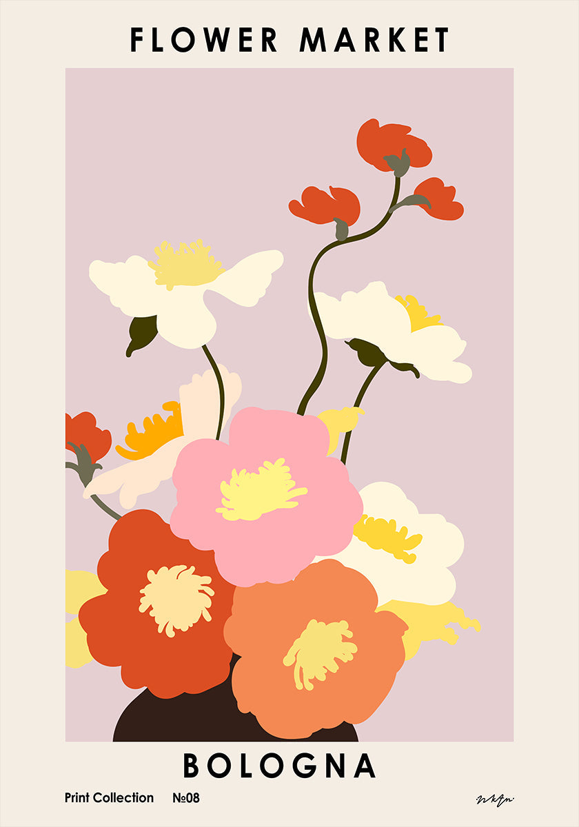 Flower Market. Bologna Plakat