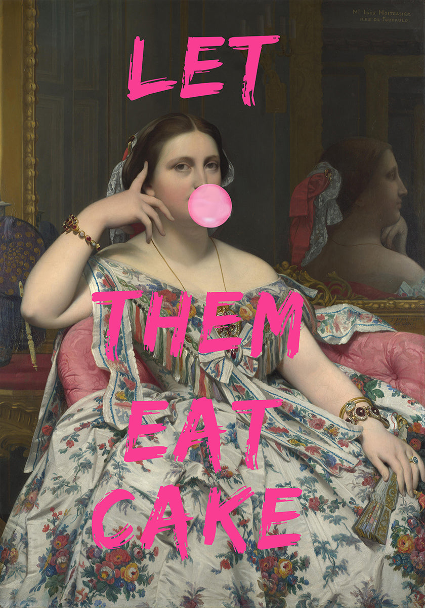 Let Them Eat Cake, Bubble Gum Vintage Portrait Plakat