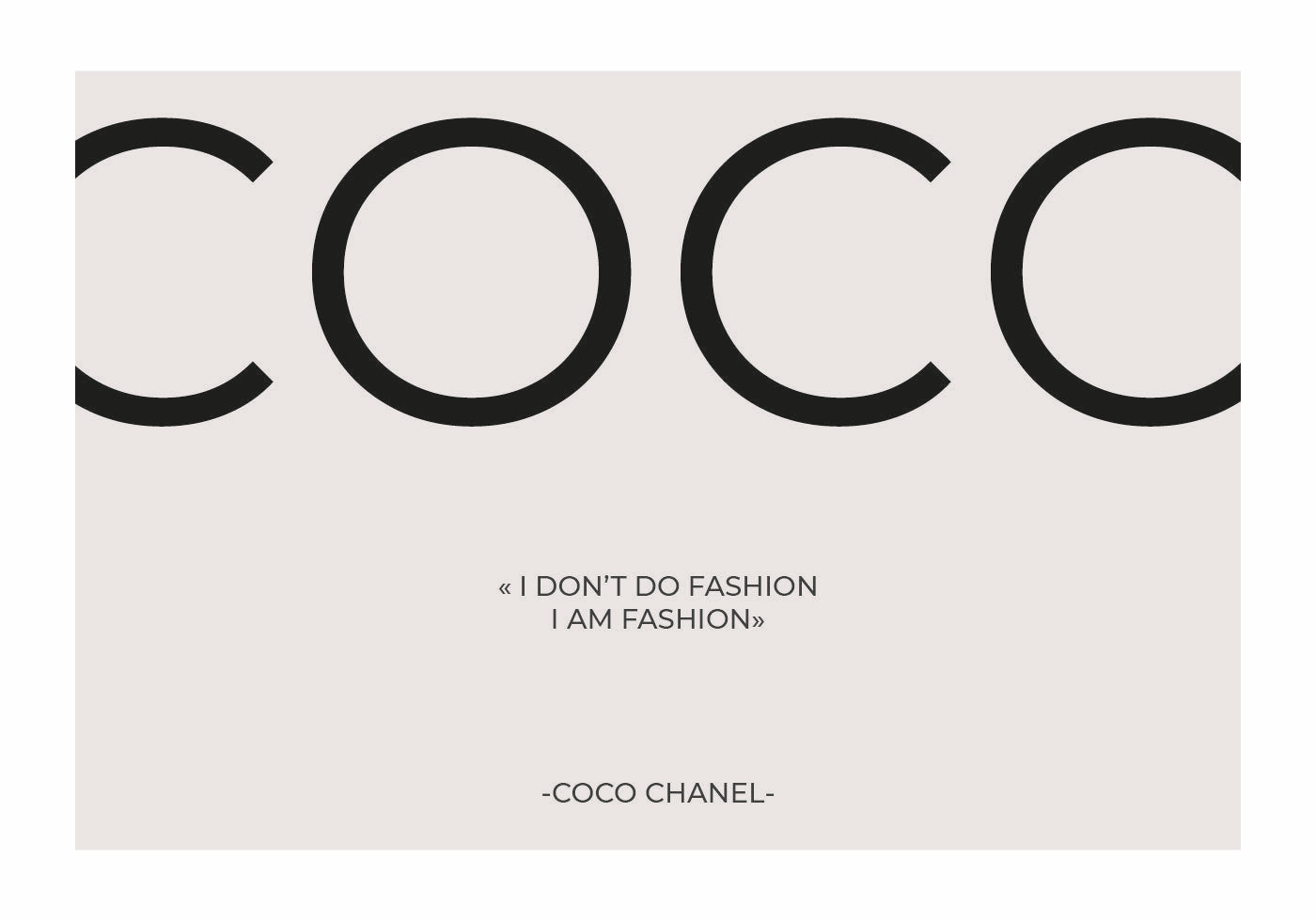 Coco Chanel Quote Plakat