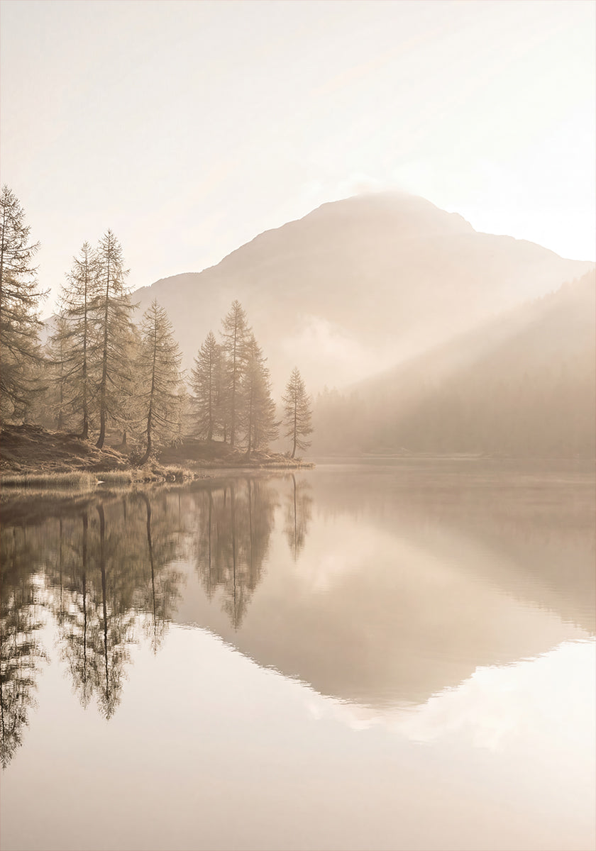 Calm Mountain Lake At Dawn Plakat