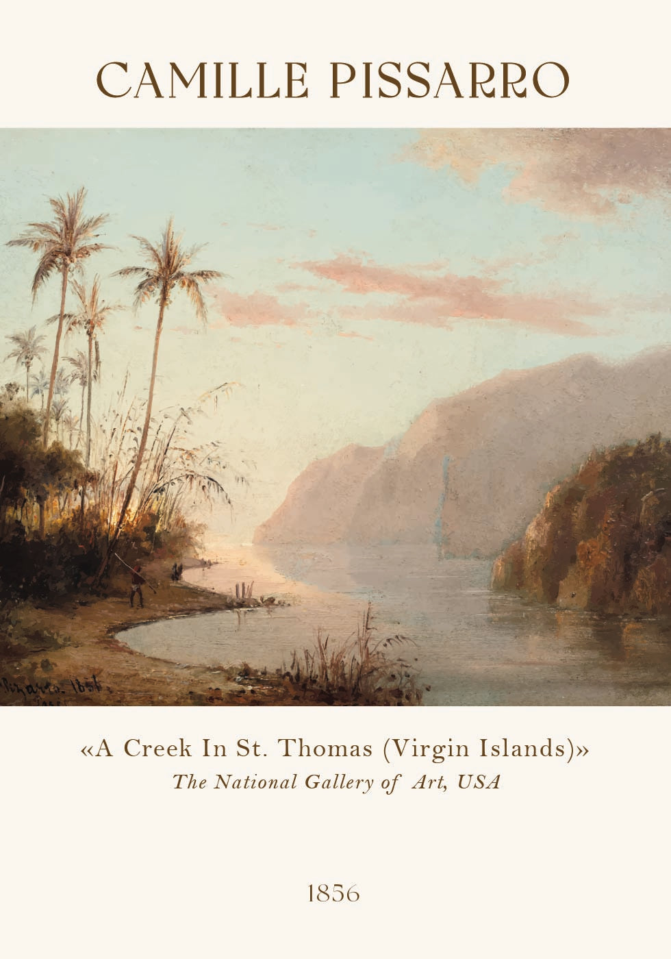 Camille Pissarro Tropical Caribbean Creek Plakat