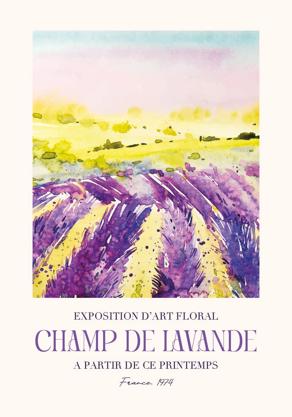 Champ De Lavande Plakat