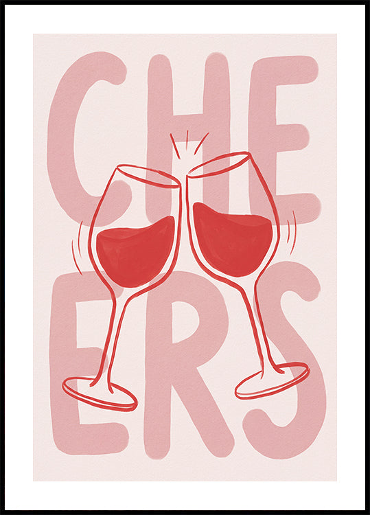 Cheers In Pink Plakat