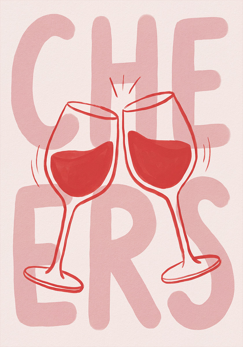 Cheers In Pink Plakat