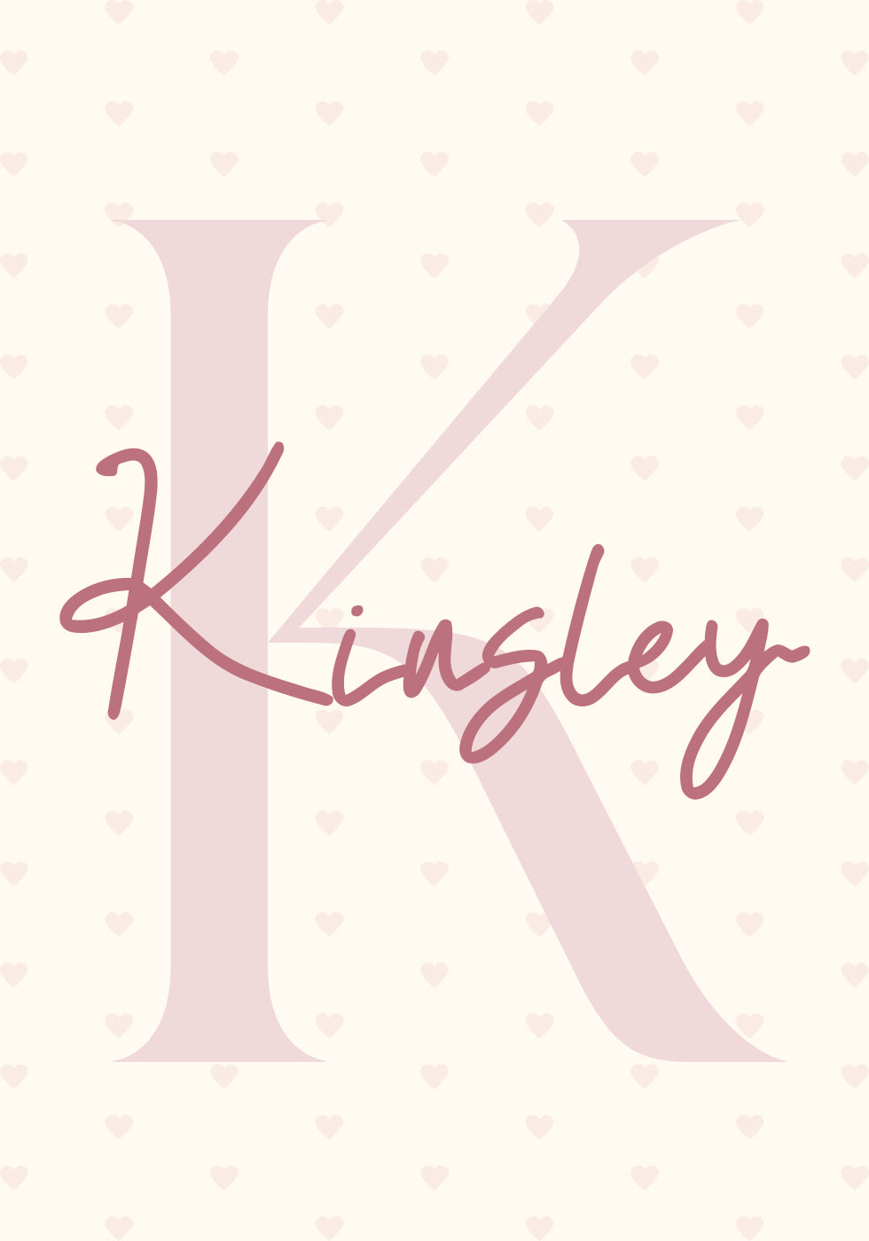 Personalized Initial Name Plakat