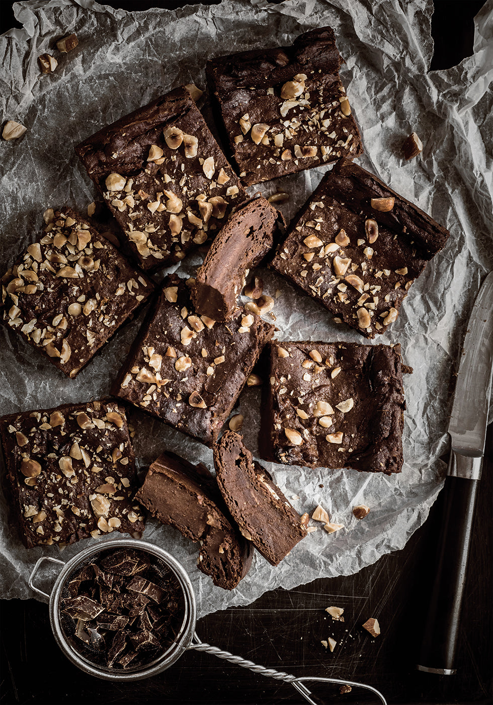 Fudgy Hazelnut Chocolate Brownies Plakat