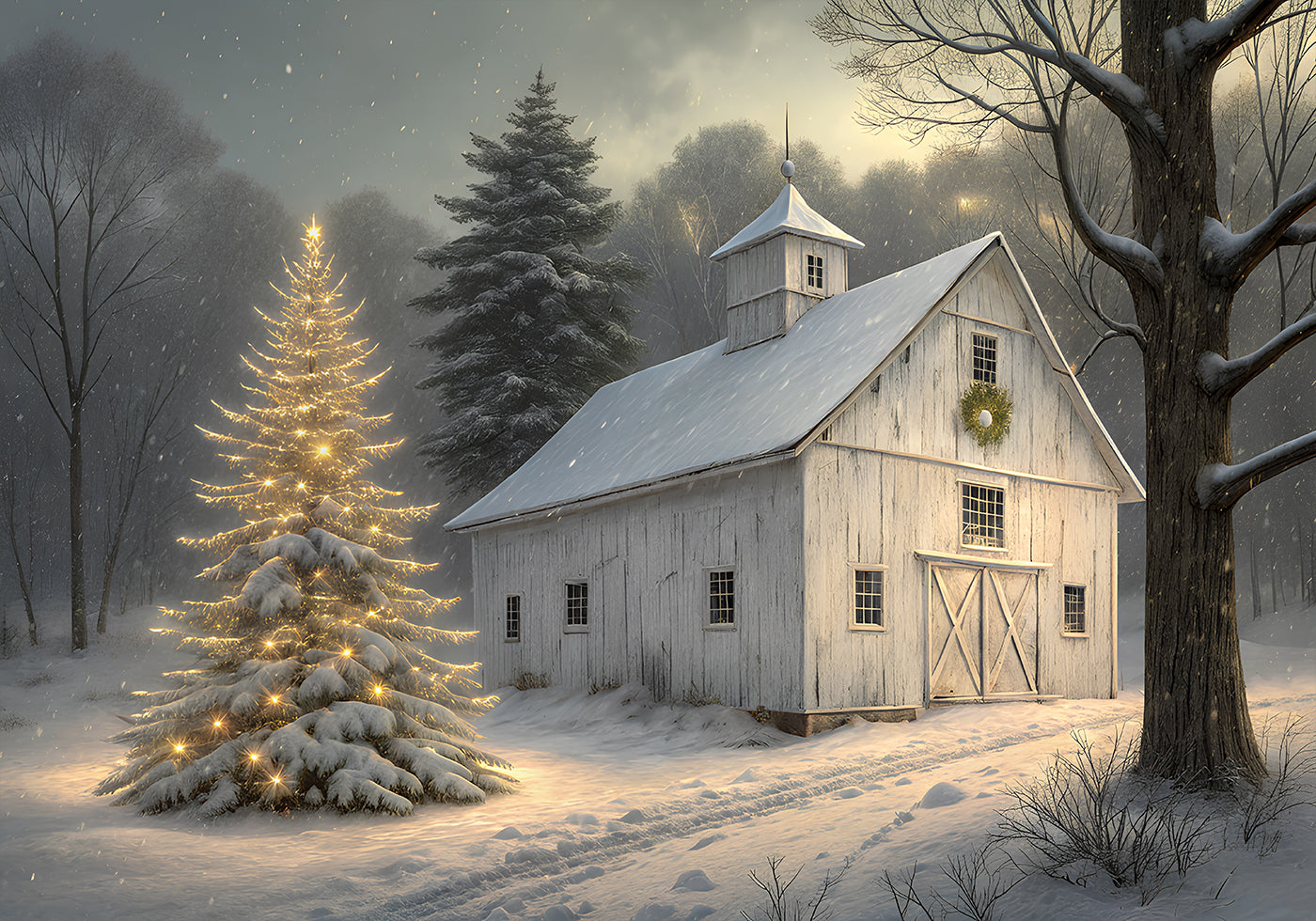 Christmas Barn Plakat